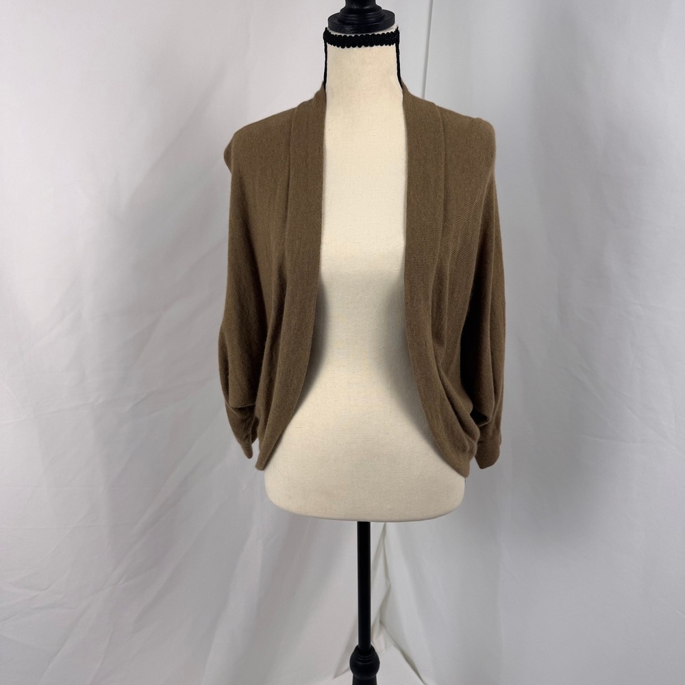 Ann Taylor LOFT Cardigan Womens S Brown Batwing Angora Blend